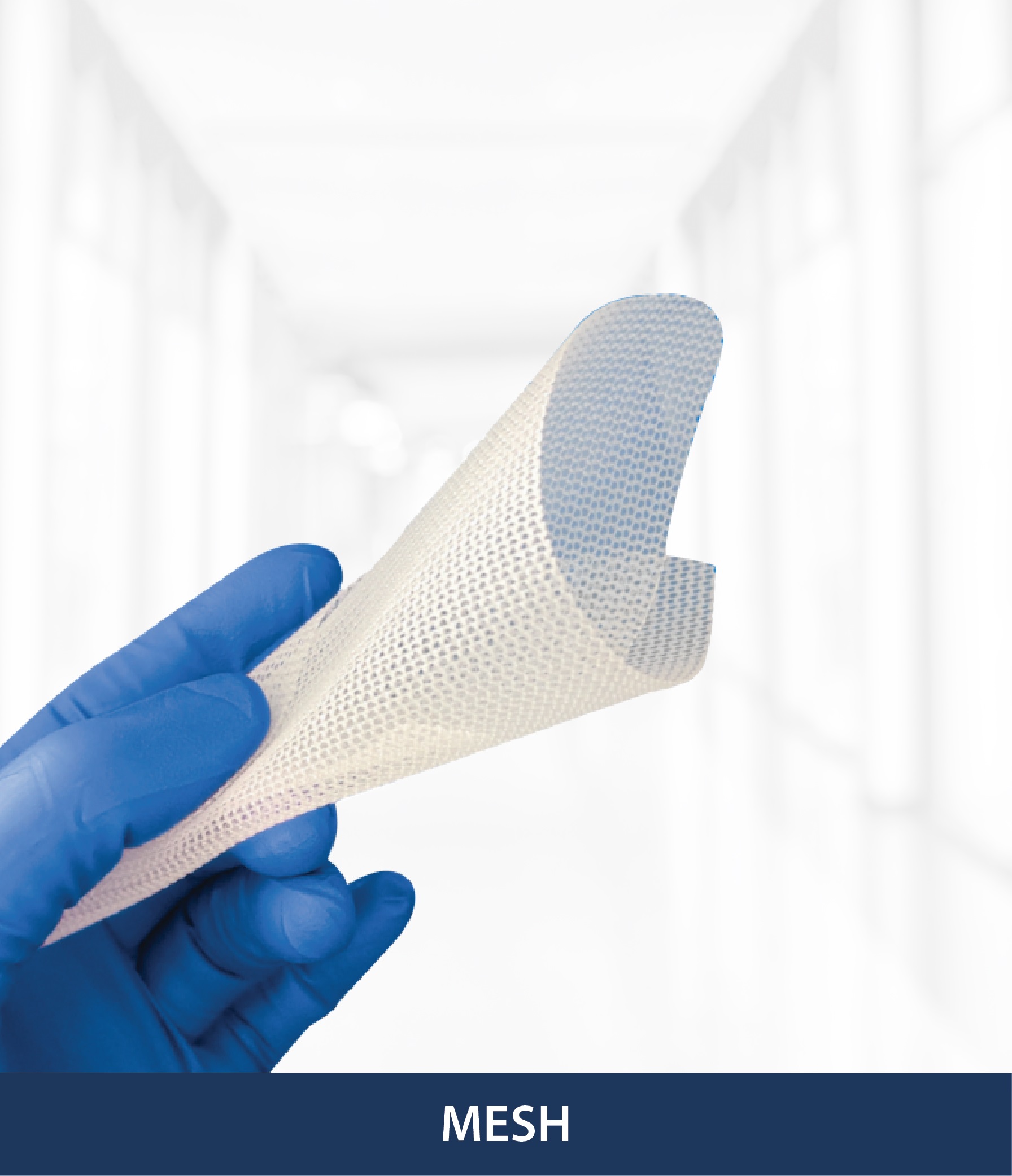 Polypropylene hernia mesh roll format