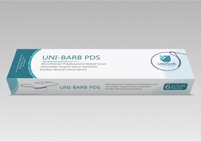 Uni-Barb PDS Barbed Suture for knotless tissue approximation