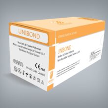 UNIBOND Braided and Coated Polyester Suture box and sterile foil pouch